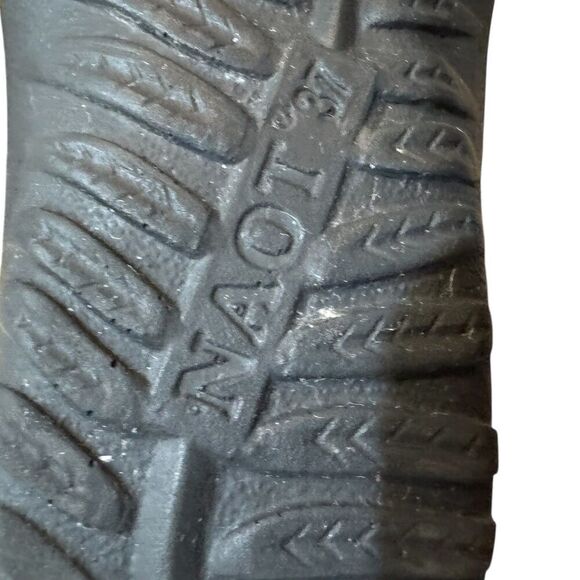 Naot Mary Jane Shoes Womens Size 37 Black Leather Velour Strap Comfort Walking - Picture 7 of 7